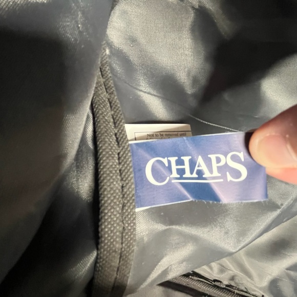 New Chaps Duffle Bag Navy Blue / Yellow/ Black 21”x11”x10” Adjustable Strap - Picture 5 of 16